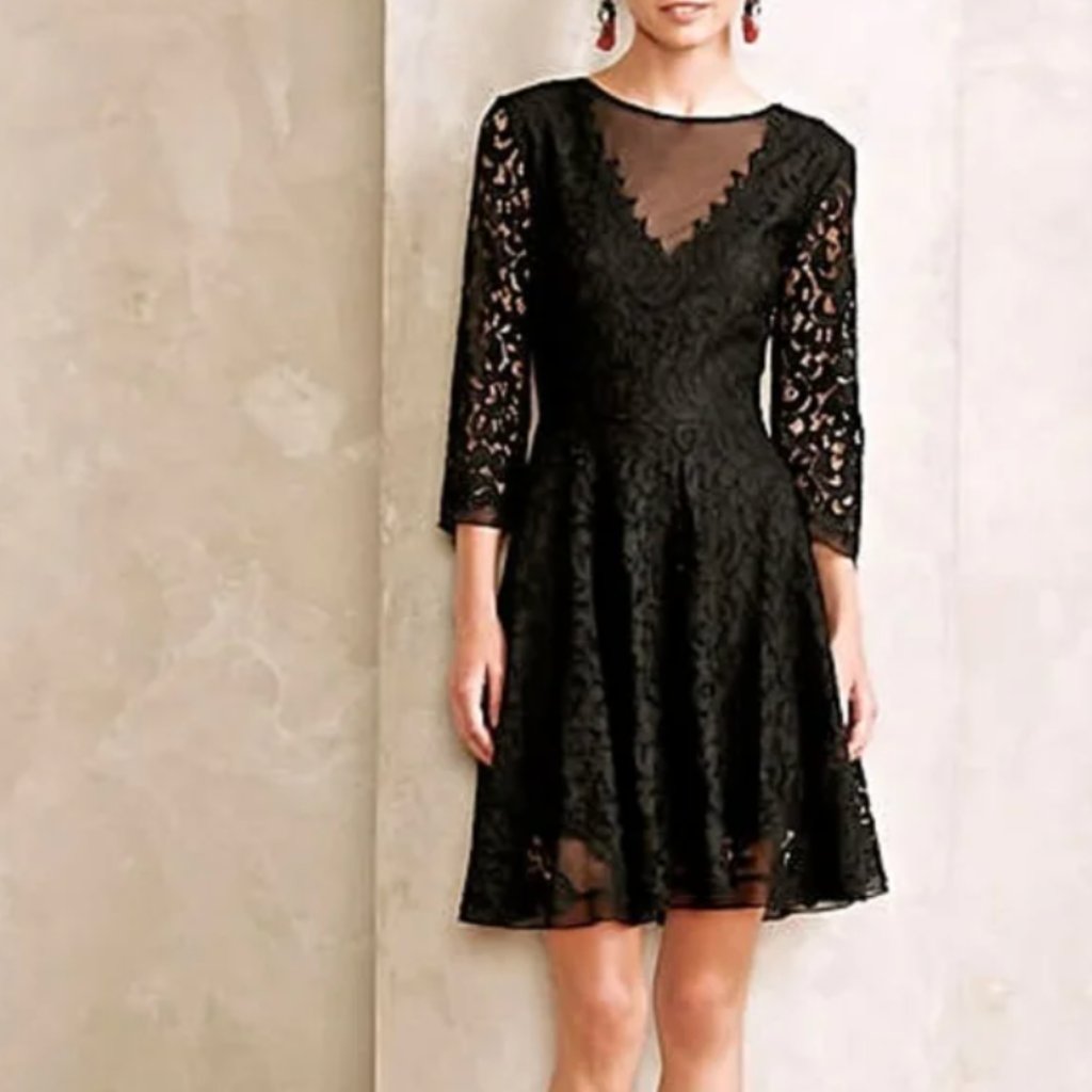 Saylor Zenaida Lace Mini Dress Xs